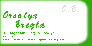 orsolya breyla business card
